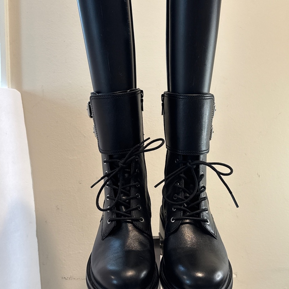 Rag & Bone Buckle Cuff Moto Women’s Black Boots size 7.5 - Picture 3 of 10